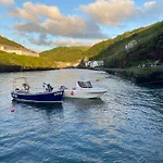 Polrunny Farm Sea View Blueberry Cottage With Log Burner